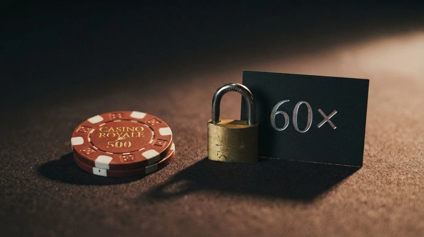 Una pila di monete DOGE accanto a un lucchetto con la scritta «60x»