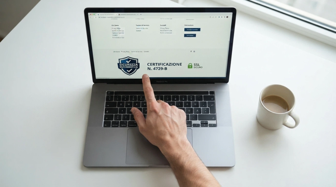 Dettaglio del footer di un casinò online con logo ADM, numero di concessione e simboli di gioco responsabile