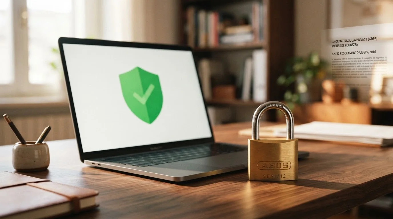 Certificato o sigillo di concessione ADM accanto al lucchetto di sicurezza di un dominio .it, con il logo dell'Agenzia delle Dogane e dei Monopoli
