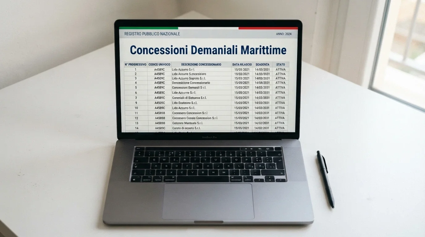 Schermata del portale ADM con l'elenco dei concessionari autorizzati in Italia