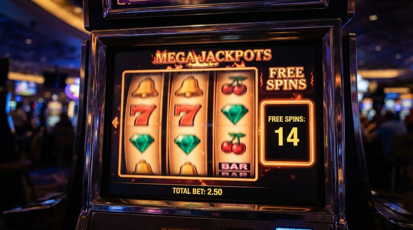 Interfaccia di una slot machine online con il riquadro dei giri gratis attivo e il contatore dei giri residui